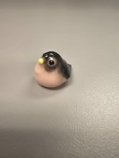 Porcelain American Robin Family Bird Figurine with Nest and Lily