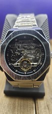 Skeleton Automatic Watch with Octagonal Case and Integrated Steel Bracelet (Audemars Piguet Royal Oak Homage/Replica) — listing 5