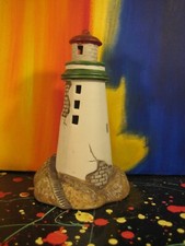 Ceramic Lighthouse Tealight Candle Holder / Luminary with Removable Dome Top — listing 4