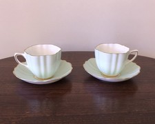 Sampson Smith Old Royal Bone China Teacup and Saucer, Pink Rosebud Pattern, listing 4