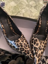 J. Renee Leopard Print Rhinestone Slingback Pointed-Toe Heels — listing 5