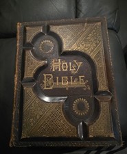 Antique Cranston & Stowe Holy Bible, Family Pronouncing Edition, Authorized and Revised Versions in Parallel Columns — listing 2