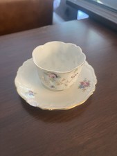 Edelstein Bavaria Porcelain Saucers with Floral Border, Set of Several — listing 2