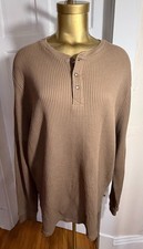 Junk Food Clothing Men's Black Henley Long Sleeve Shirt, Size L — listing 3
