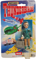 Matchbox Thunderbirds Action Figures Lot of 5 - Brains, Scott Tracy (TB1), Jeff Tracy, Parker, The Hood — listing 3