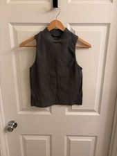 Gypsy & Jade Ribbed Sleeveless Mock Neck Tank Top, Beige, Size XS/S — listing 2