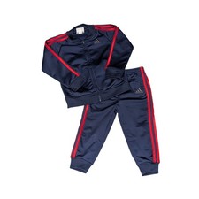 Adidas Toddler Boys 2-Piece Tracksuit Set - Red/Grey Zip Jacket & Track Pants, Size 2T — listing 4