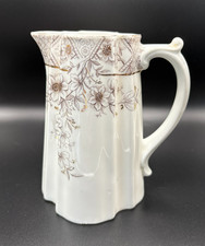 Antique Brown Transferware Milk Jug with Punch and Judy / Figural Portrait Motif — listing 6