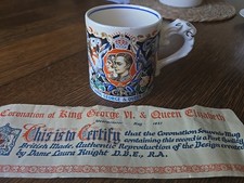 1937 King George VI & Queen Elizabeth Coronation Commemorative Mug — listing 5