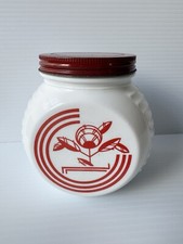 Anchor Hocking Vitrock Red Flower Pot Range Jar Set with Grease Jar & Bowl — listing 3