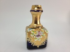 Antique Cobalt Blue & Gilt Faience Teapot with Hand-Painted Ovoid Frieze — listing 5