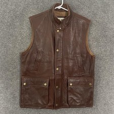 Orvis Leather Fly Fishing Vest, Men's Size Small — listing 5