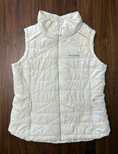 Columbia Sportswear Women's Quilted Zip-Front Vest with Cable-Knit Back, Cream, Size L — listing 3