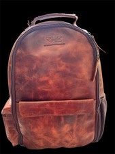 Brown Faux Leather Backpack