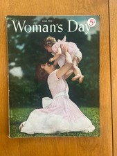 Woman's Day Magazine February 1950 Issue - Girl with Goldfish Bowl Cover