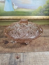 Anchor Hocking Pink Depression Glass 'Wexford' / Diamond Point 5-inch Berry Bowl — listing 4