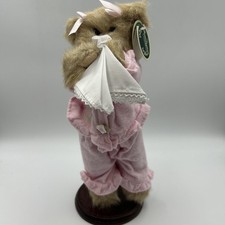 Bearington Collection 'Red Hat' Society Themed Plush Teddy Bear in Purple Dress & Red Hat — listing 2