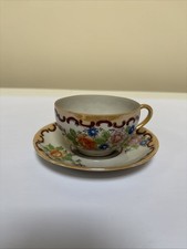 Vintage Hand-Painted Violets Footed Teacup and Saucer, Made in Japan — listing 5