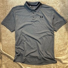 Under Armour Men's Striped Performance Golf Polo Shirt, Light Blue — listing 5