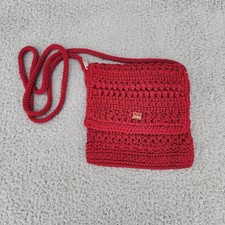 Vintage Black Woven Cotton Crochet Crossbody Purse — listing 5