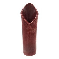 Studio Art Pottery Ribbed Bud Vase with Lavender & Tan Drip Glaze — listing 5