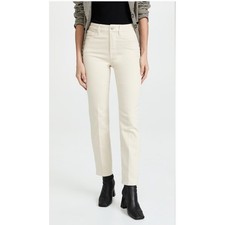 Good American Good Legs High-Waist Skinny Jeans with Crushed Velvet Tuxedo Stripe, Black, listing 4