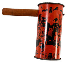 Vintage 1940s-50s Tin Litho New Year's Eve Noisemaker with Dancing Couple Graphic — listing 2