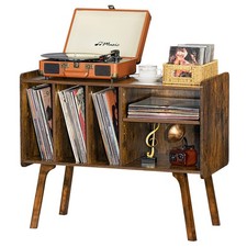 Mid-Century Modern Two-Door Record Storage Cabinet with Tapered Legs — listing 2