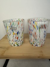 Mid-Century Murano-Style Multicolor Confetti Art Glass Freeform Bowl — listing 3