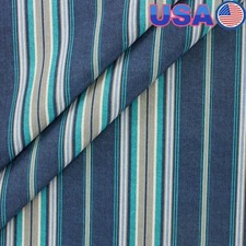 Indoor/Outdoor Upholstery Fabric Black with White Stripe Pattern - 78" x 54" — listing 2
