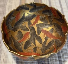 Chinese Satsuma-Style Fish Bowl Planter / Jardinière with Geisha Figures and Gilt Decoration — listing 3