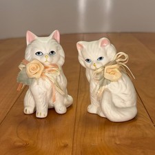 Bisque Porcelain Playing Kittens Figurine, Two Tabby Cats — listing 3