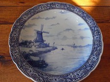 Royal Sphinx Maastricht Delft Blue Transferware Flared Trumpet Vase — listing 3