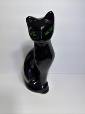 Pair of Mid-Century Ceramic Stylized Cat Figurines with Bow Ties — listing 4