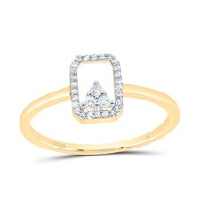 Silver-Tone Halo Cluster Ring with Clear Round Center Stone — listing 5