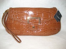 Liz Claiborne Black Saffiano Leather Wristlet Clutch — listing 3