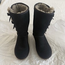 Koolaburra by UGG Women's Chestnut Suede Winter Boots with Faux Fur Lining and Bow Detail — listing 6
