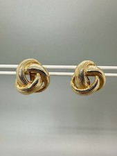 Vintage Gold Tone Love Knot Clip-On Earrings — listing 4
