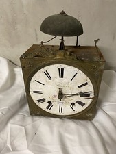 Antique French Comtoise 'Horloge de Parquet' Longcase Clock with Curved Fruitwood Case and Repoussé Rooster Pendulum — listing 4
