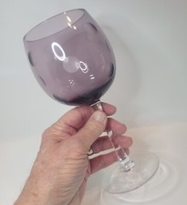 Set of 8 Vintage Etched Crystal Wine Glasses with Floral Cut Design — listing 6