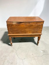 Antique Primitive Pine Sugar Chest / Cellarette on Turned Legs with Single Drawer — listing 2