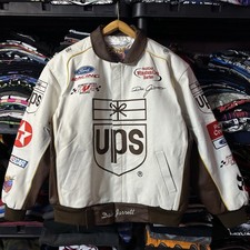 Jeff Hamilton Racing Collection UPS Dale Jarrett NASCAR Leather Jacket — listing 3