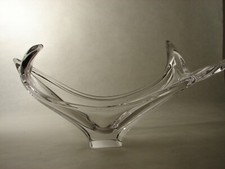 Mid-Century Modern Heavy Crystal Freeform Bowl / Ashtray Dish, 5.5" Small — listing 5