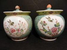 Antique Hand-Painted Famille Rose Porcelain Covered Sauce Tureen on Stand — listing 3