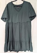 Green Gingham Check Tiered Babydoll Sundress with Ruffle Straps — listing 5