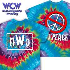 Vintage 1990s NWO New World Order Wolf Flame Tie-Dye Wrestling T-Shirt, Size XL — listing 3