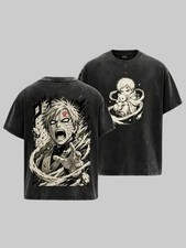 Naruto Shippuden Red Graphic T-Shirt with Character Collage — listing 2