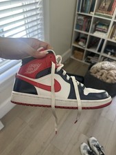 Nike Air Jordan 1 Patent Leather High Top Sneakers - Navy/Red/White — listing 3