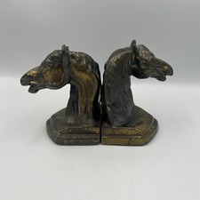 Vintage Hand-Carved Wooden Horse Head Bookends, Pair — listing 5
