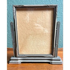 Antique Art Deco Swivel Tabletop Picture Frame with Ornate Cast Crest — listing 6